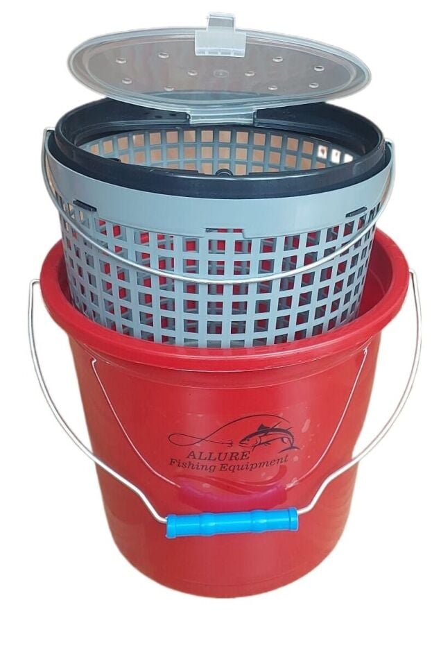 KUTU 9 LT RENKLİ ECO SÜZGEÇLİ BALIKÇI KOVASI