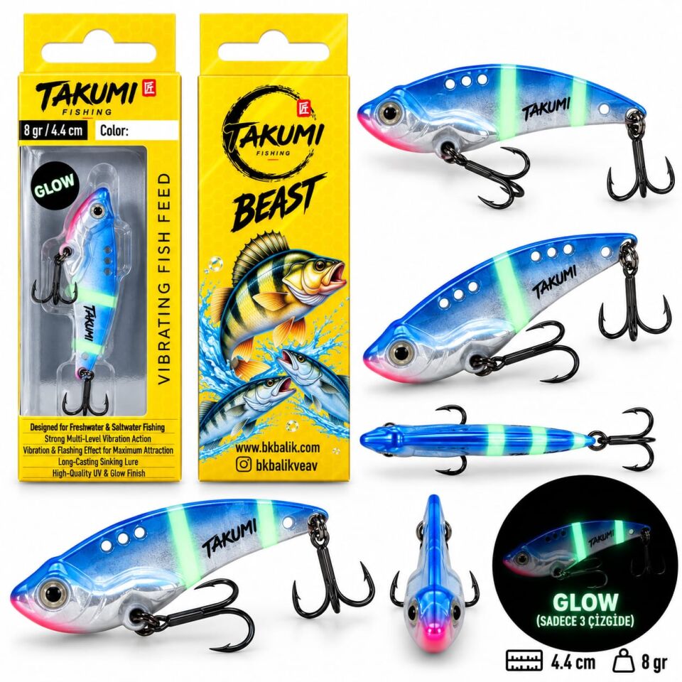 TAKUMİ BEAST VİBRASYON 5.4 CM 14 GR GLOW COLOR : 11